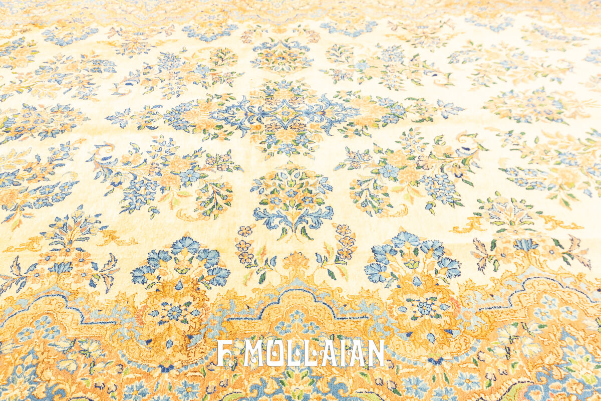 Antique Kerman Rug Beige Color n°:62391567